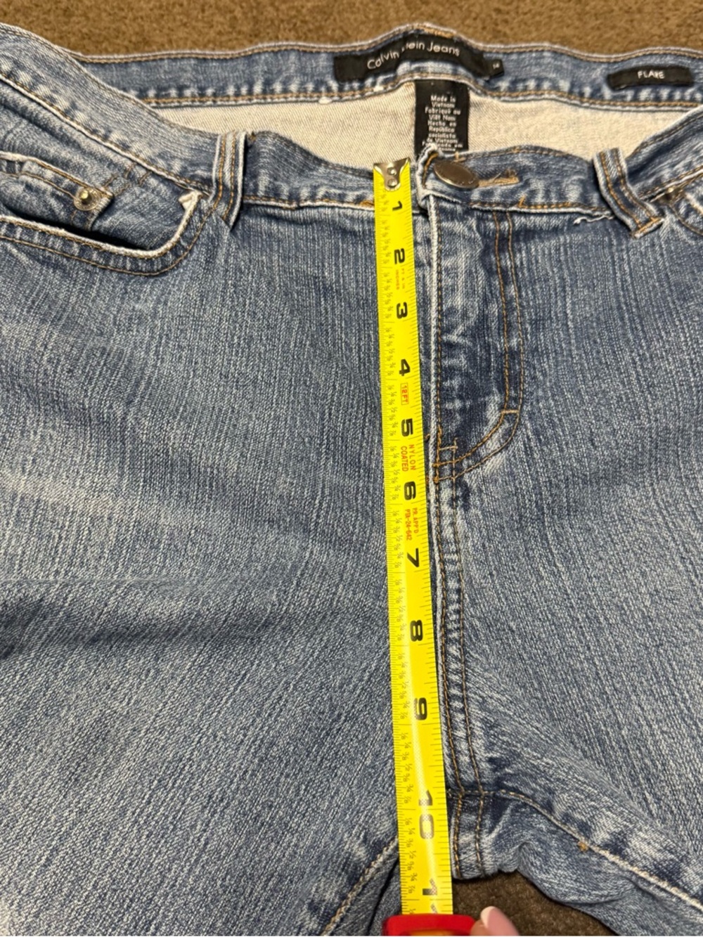 Calvin Klein Light Blue Flare Jeans - Picture 9 of 11